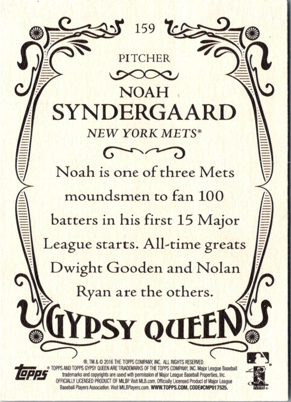 2016 Topps Gypsy Queen Noah Syndergaard #159