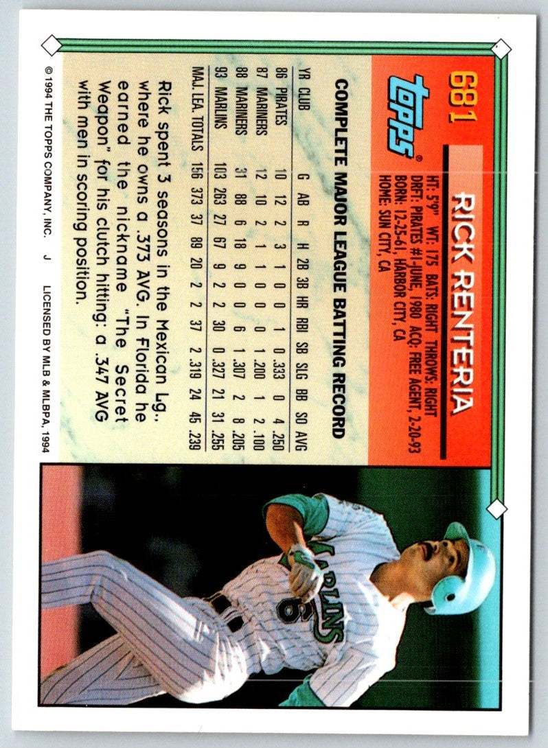 1994 Topps Rick Renteria