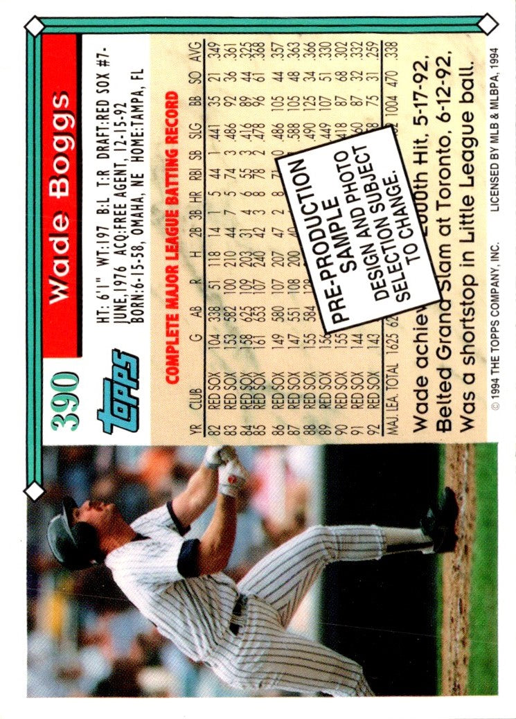 1993 Topps Wade Boggs