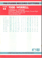 1988 Fleer Record Setters Todd Worrell #44