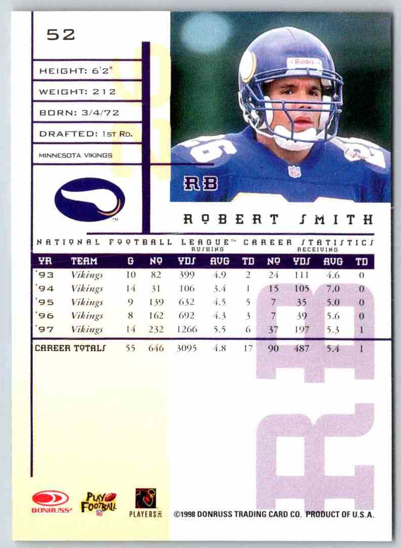 1998 Leaf Rookies And Stars Robert Smith