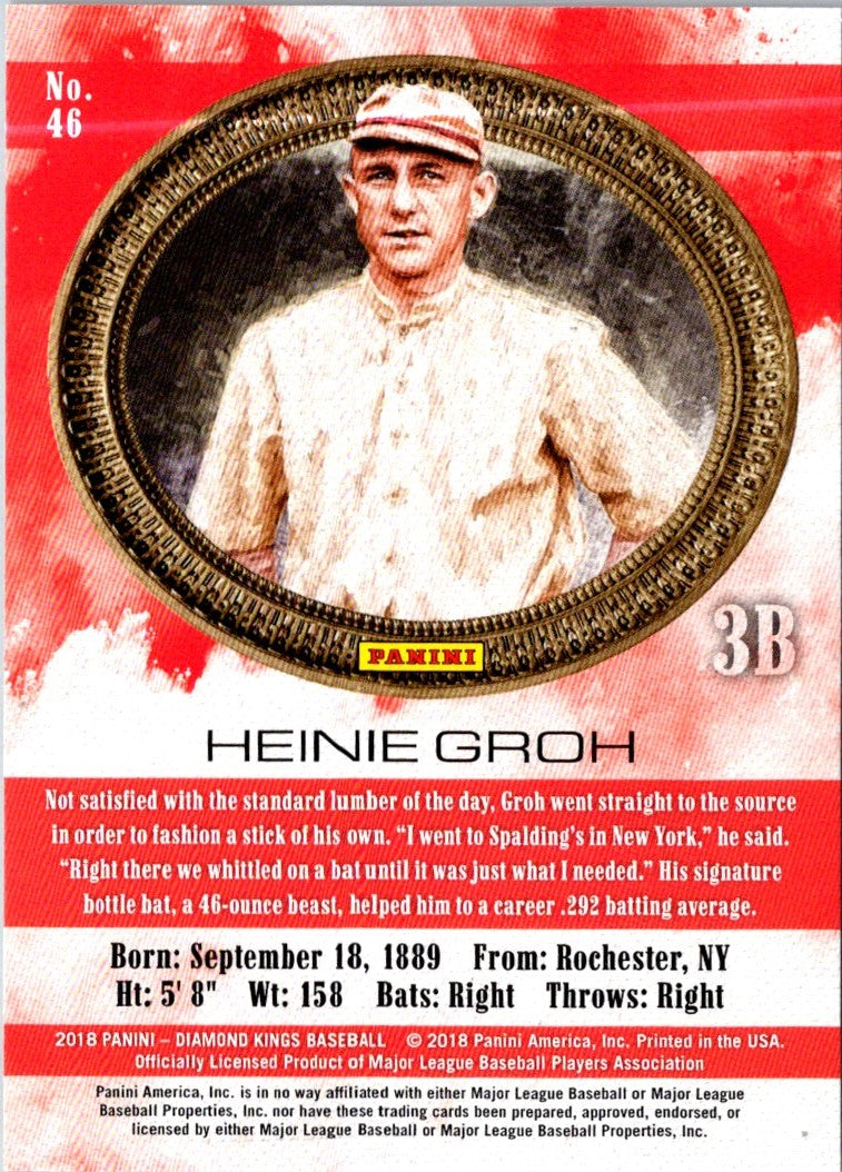 2018 Panini Diamond Kings Heinie Groh