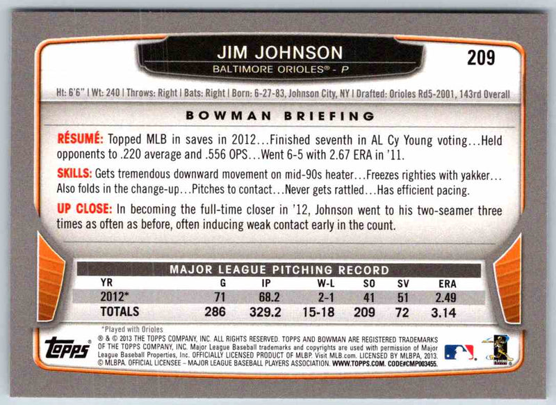 2014 Bowman Jim Johnson