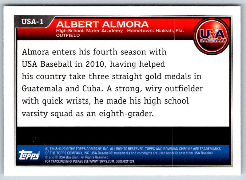 2010 Bowman Chrome USA Stars Albert Almora