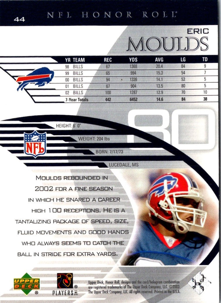 2003 Upper Deck Honor Roll Eric Moulds