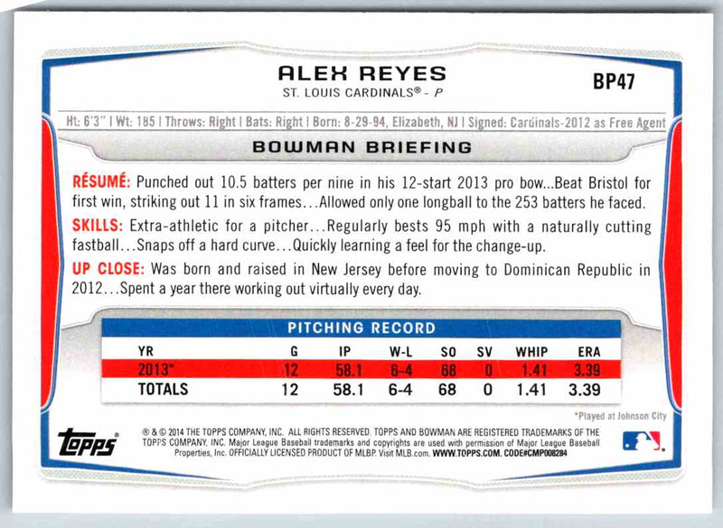 2014 Bowman Alex Reyes