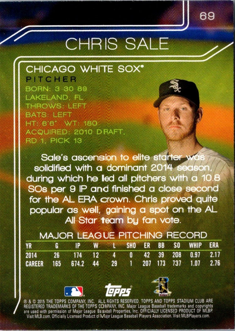 2015 Stadium Club Chris Sale