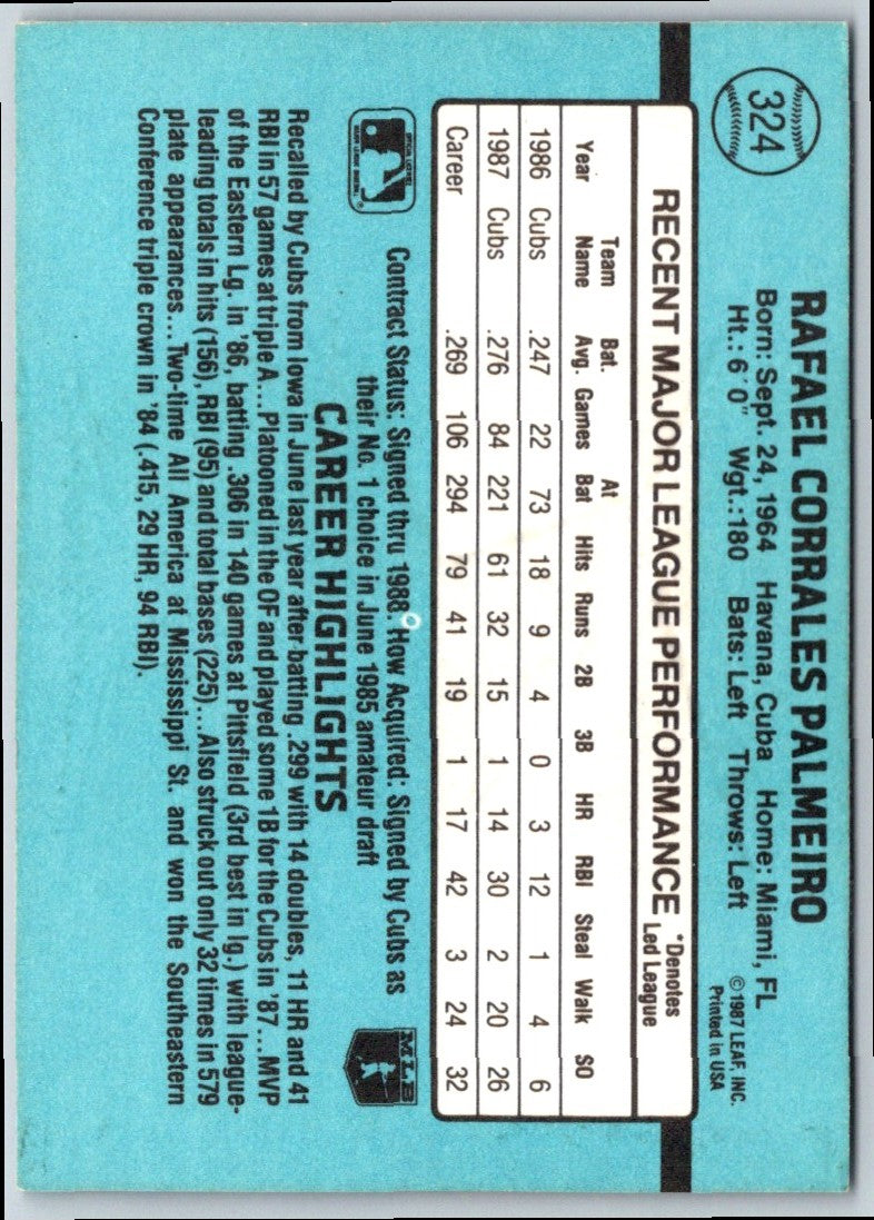 1988 Donruss Rafael Palmeiro