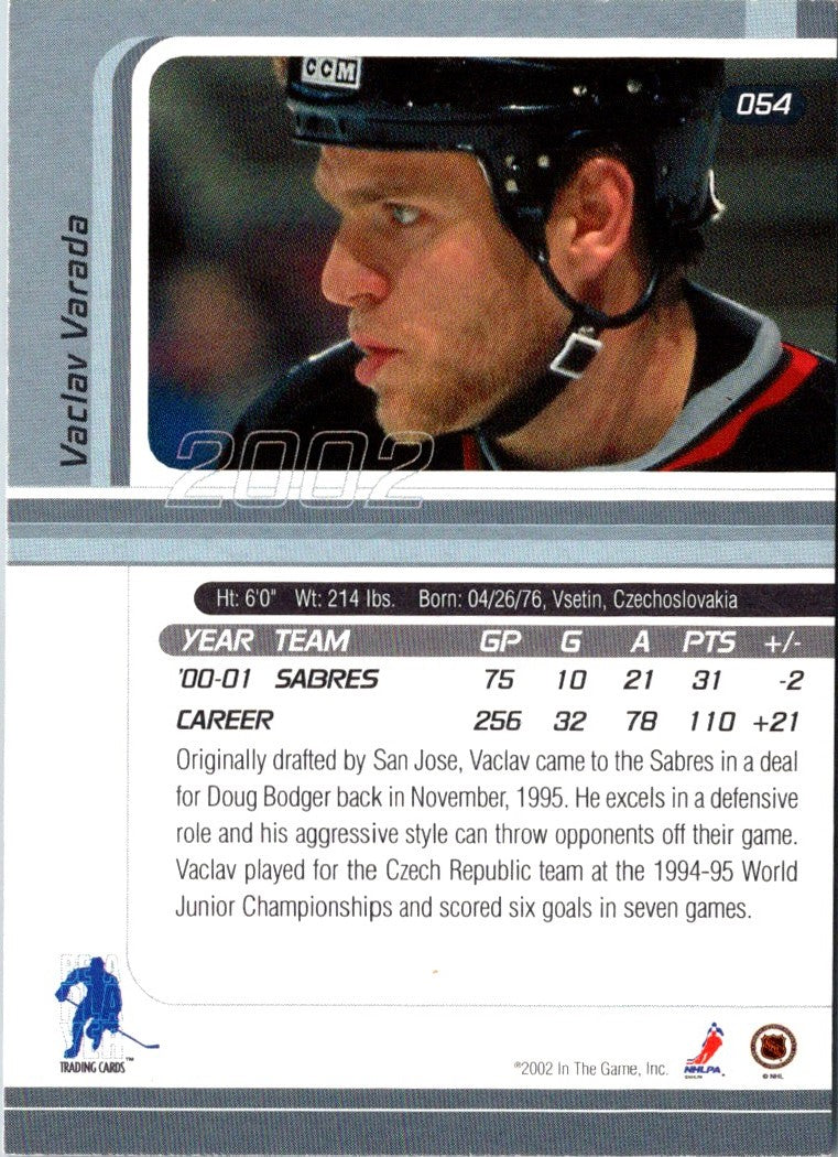 2001 Be a Player Signature Series Vaclav Varada