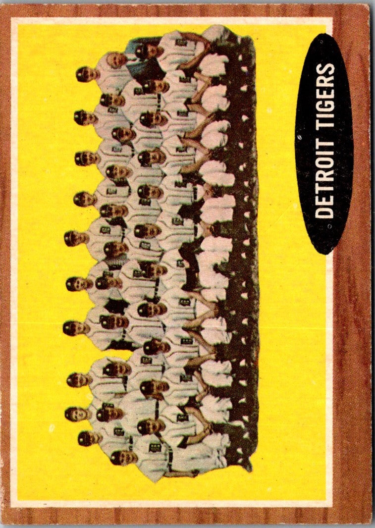 1962 Topps Detroit Tigers