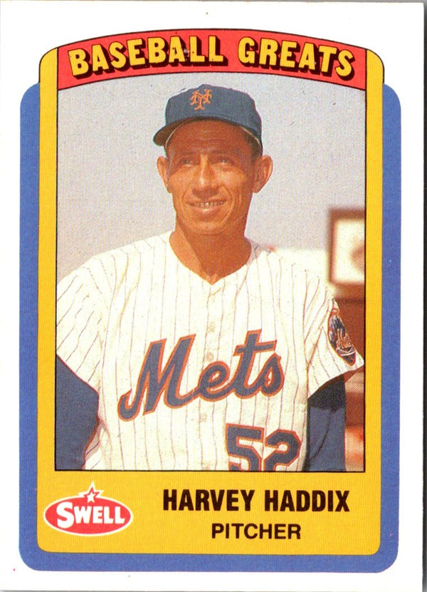 1990 Swell Baseball Greats Harvey Haddix #73