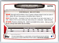 2013 Bowman Justin Williams #BDPP94
