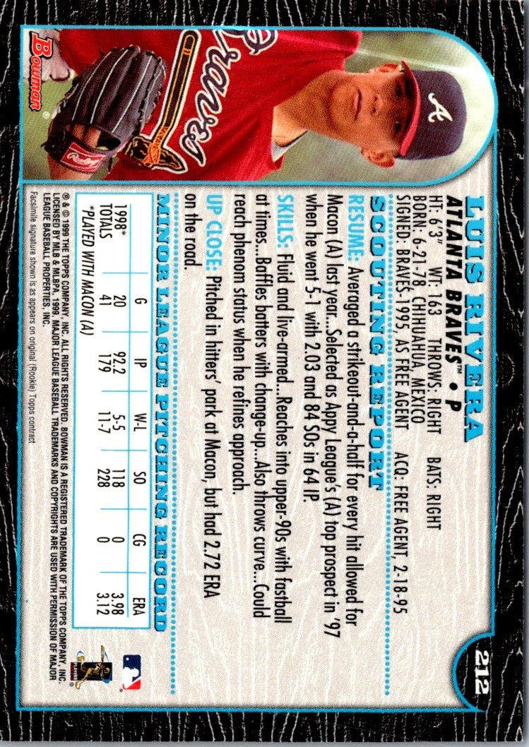 1999 Bowman Luis Rivera