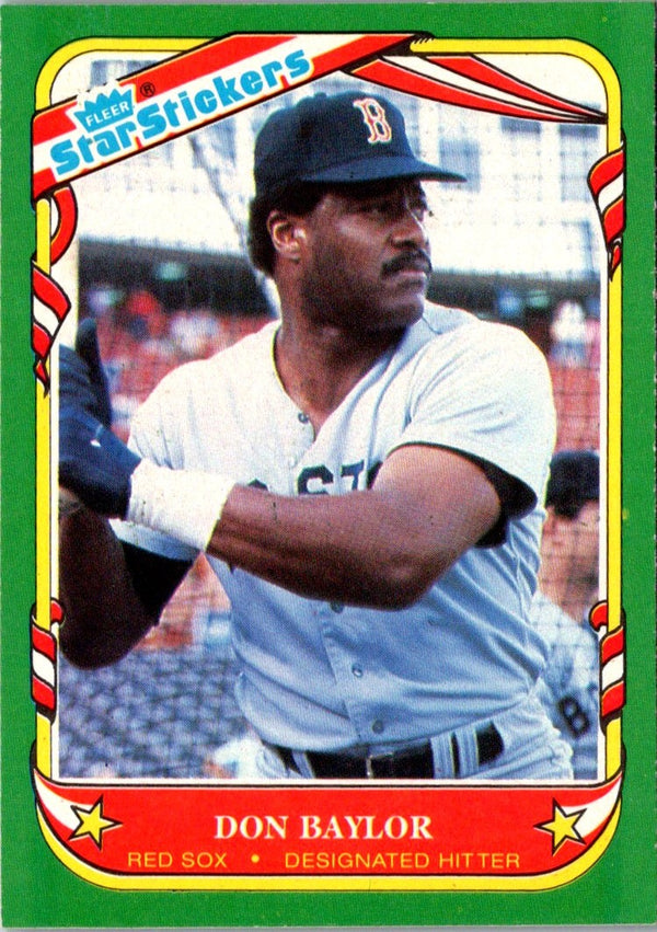 1987 Fleer Star Stickers Don Baylor #7