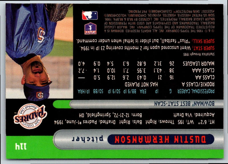 1996 Bowman's Best Dustin Hermanson