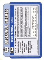 1990 Swell Baseball Greats Rick Ferrell #86