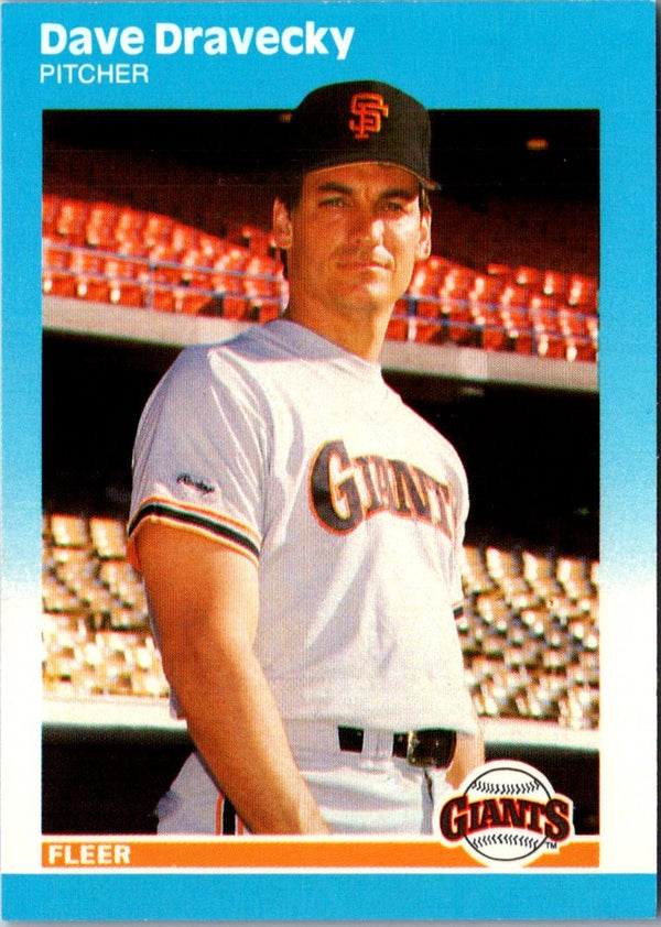 1987 Fleer Update Glossy Dave Dravecky #U-28