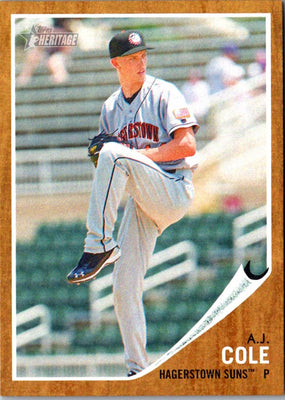 2011 Topps Heritage Minor League A.J. Cole #84