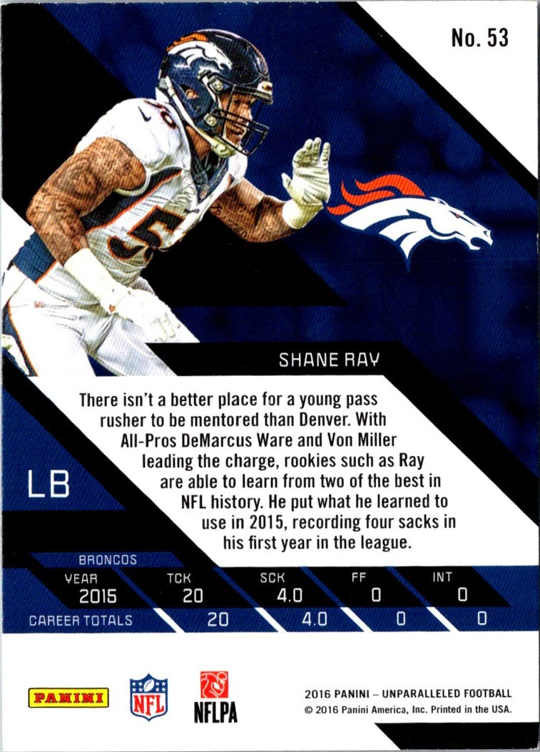 2016 Panini Unparalleled Shane Ray