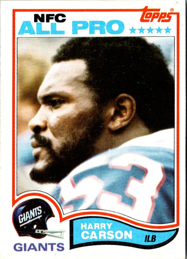 1982 Topps Harry Carson #418