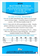 2008 Bowman Prospects Matthew Klimas