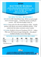 2008 Bowman Prospects Matthew Klimas #BP89