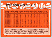 1988 Topps traded Bob Welch #127T