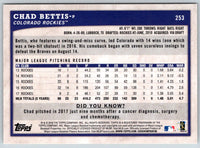 2018 Topps Big League Chad Bettis #253