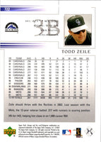 2002 Upper Deck Todd Zeile #722