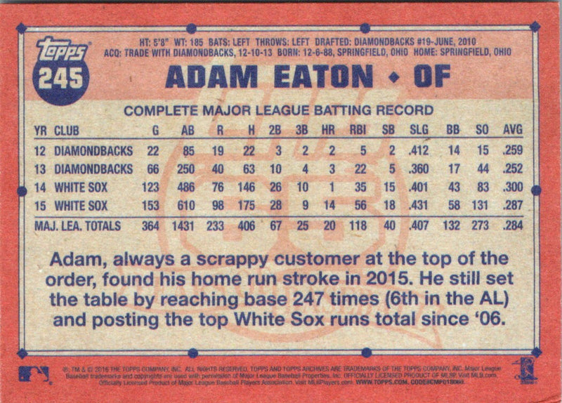 2016 Topps Archives Adam Eaton