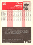 1985 Fleer Dion James