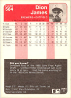 1985 Fleer Dion James #584