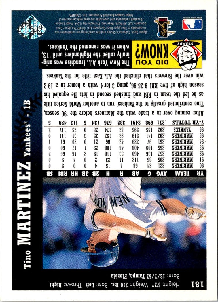 1997 Collector's Choice Tino Martinez