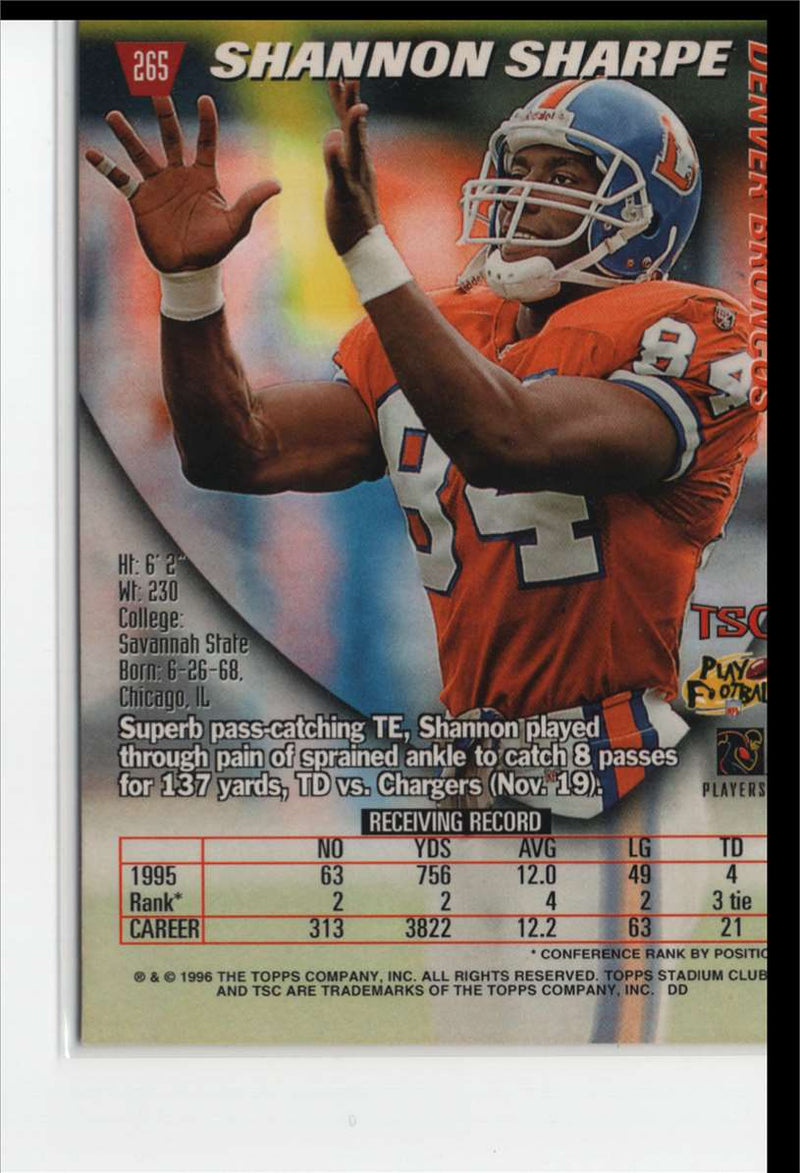 1996 Stadium Club Members Only Shannon Sharpe