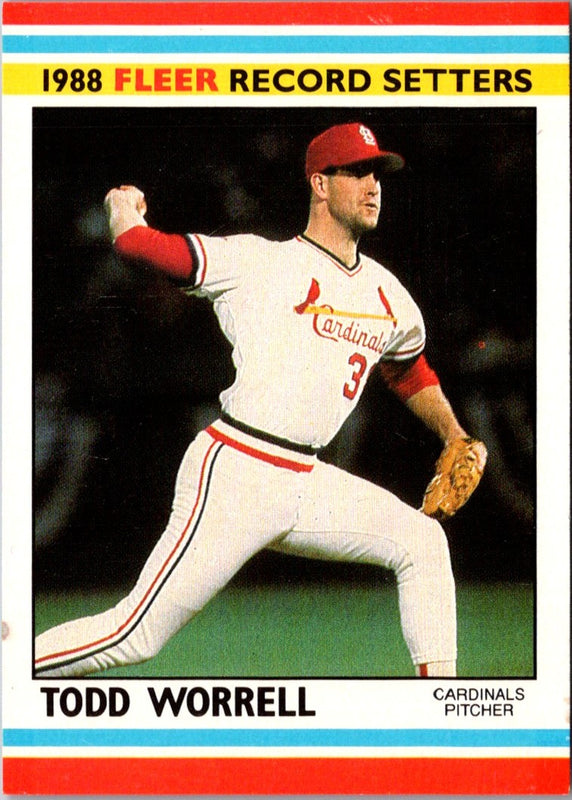 1988 Fleer Record Setters Todd Worrell #44