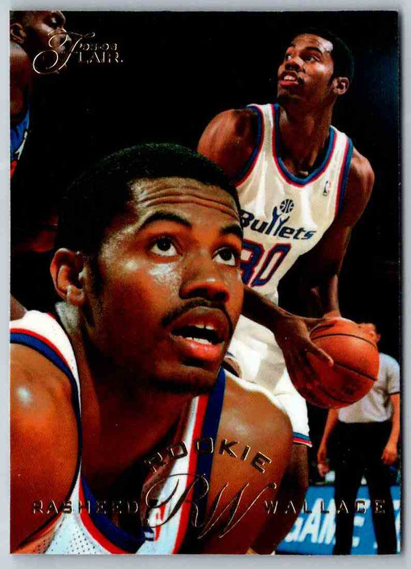 1995 Flair Rasheed Wallace RC #225 Rookie