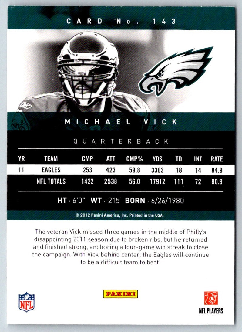 2012 Panini Prestige Michael Vick