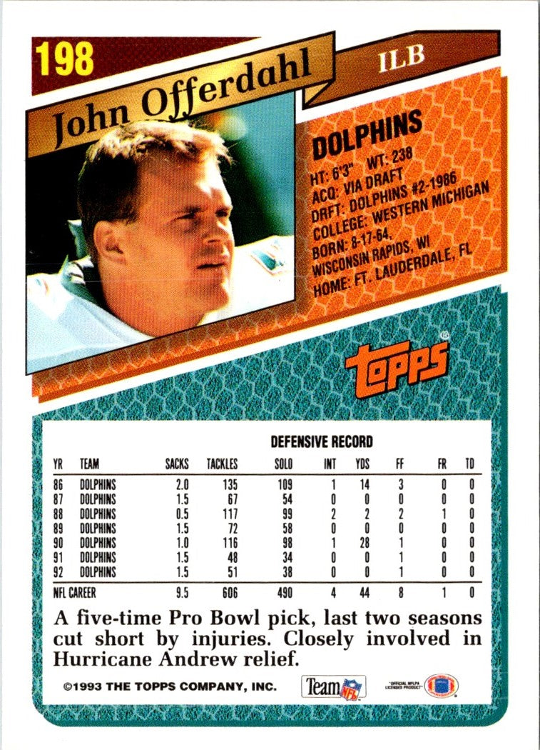 1991 Topps John Offerdahl