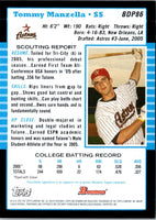 2005 Bowman Chrome Draft Picks & Prospects Tommy Manzella #BDP86 Rookie