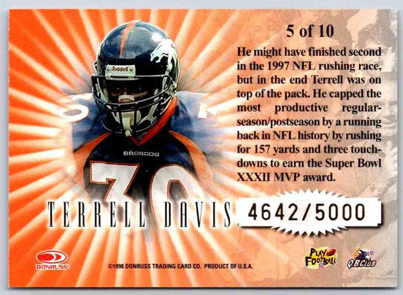 1998 Leaf Rookies And Stars Terrell Davis