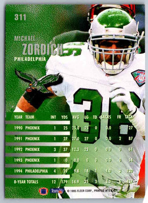 1995 Fleer Michael Zordich #311