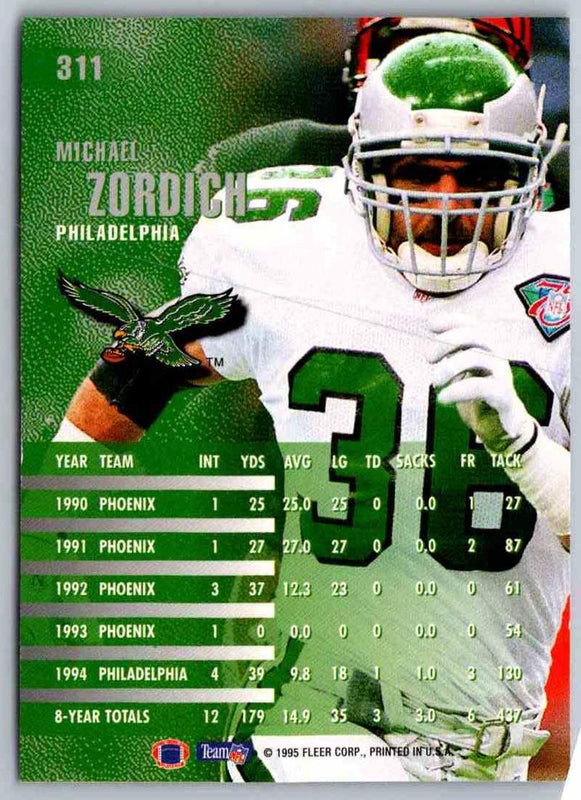 1995 Fleer Michael Zordich #311