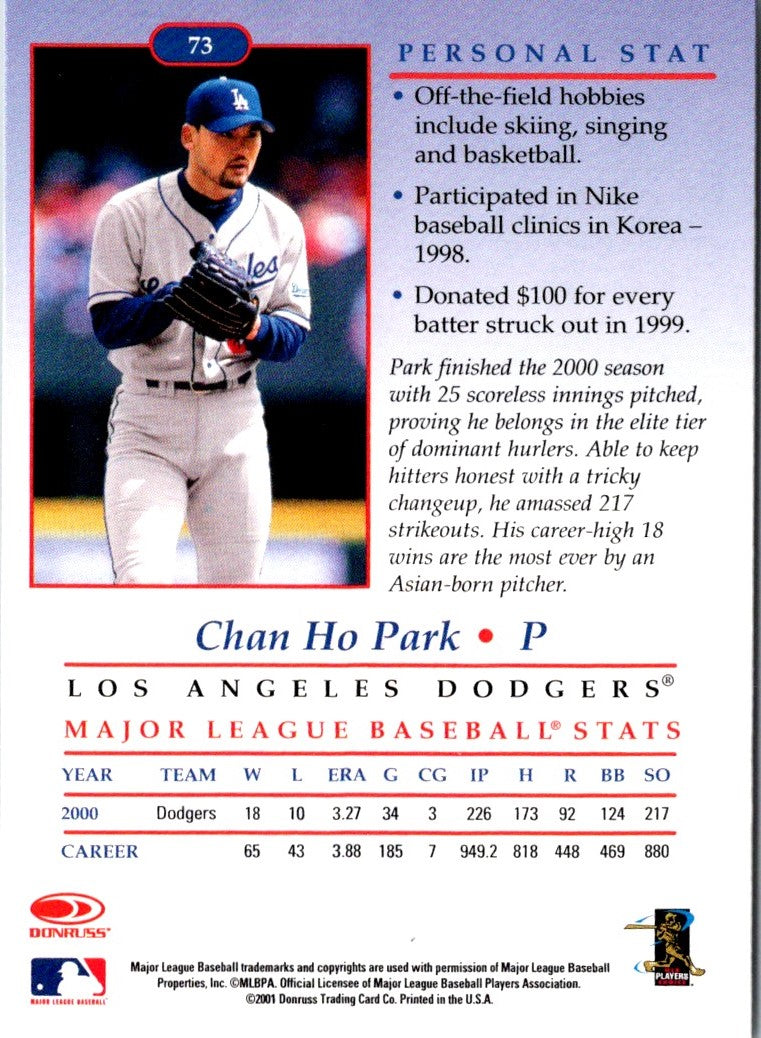 2001 Donruss Classics Chan Ho Park