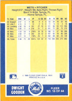 1988 Fleer Baseball MVP's Dwight Gooden #16