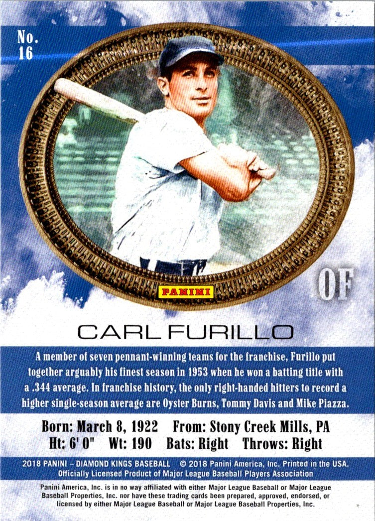 2018 Panini Diamond Kings Carl Furillo
