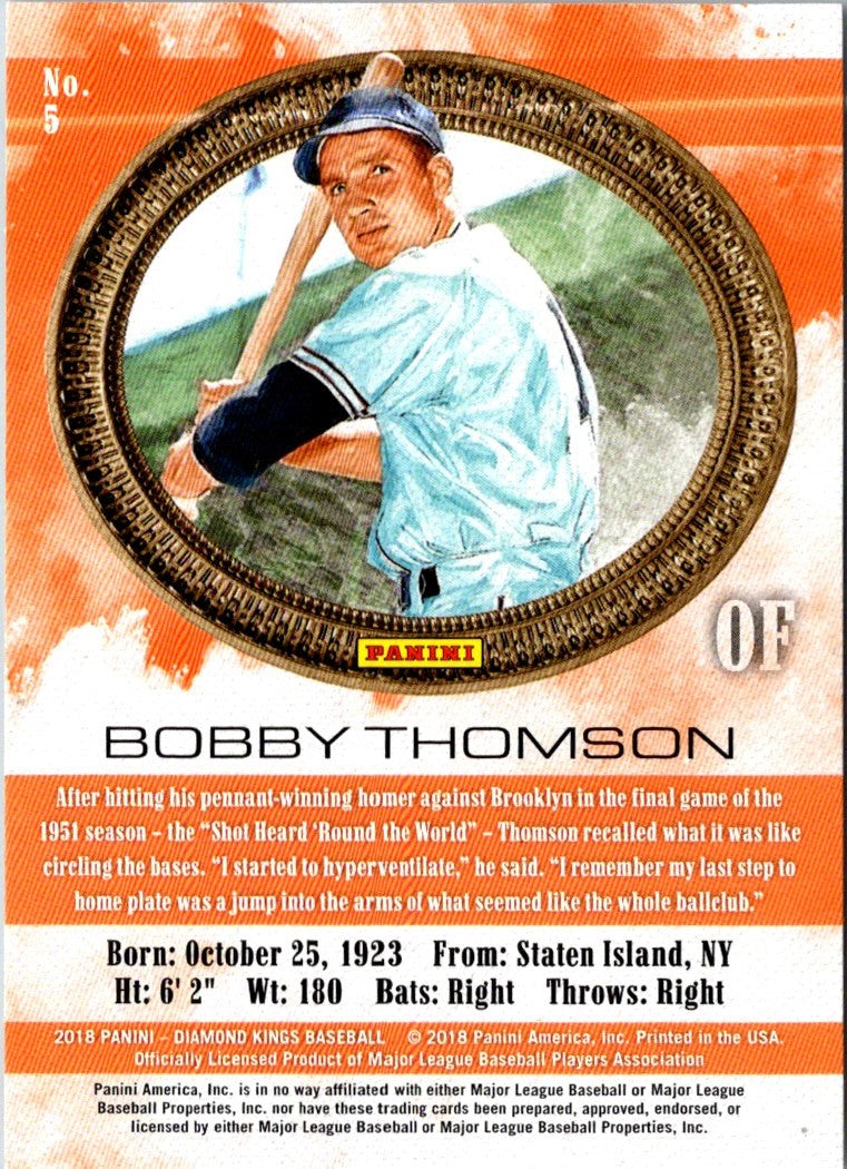 2018 Panini Diamond Kings Bobby Thomson