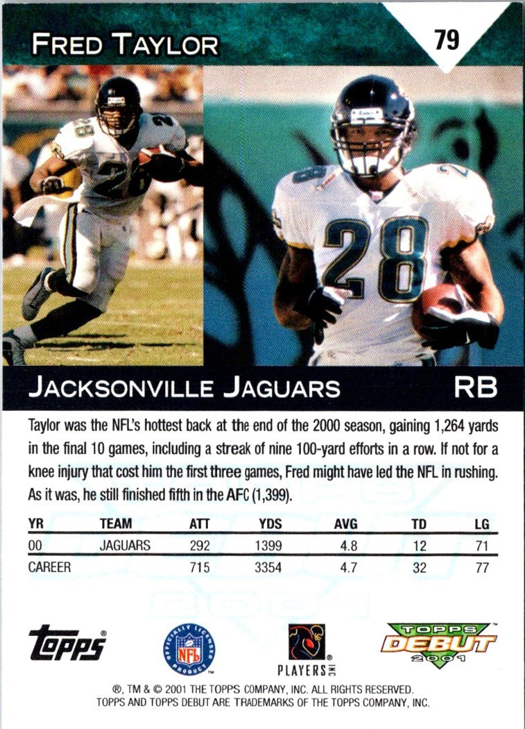 2001 Topps Debut Fred Taylor