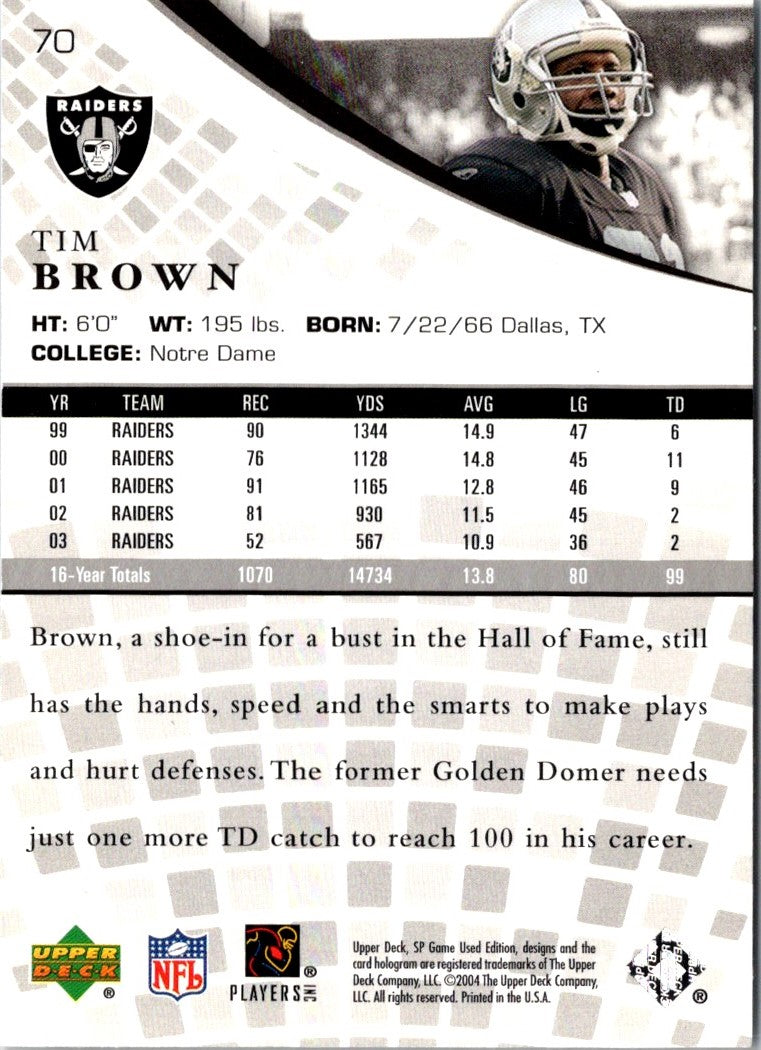 2004 Upper Deck Power Up Tim Brown