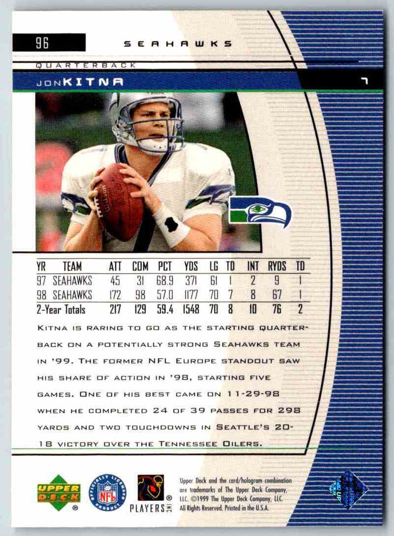 1999 Upper Deck Black Diamond Jon Kitna