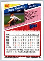 1993 Topps Greg Maddux #183